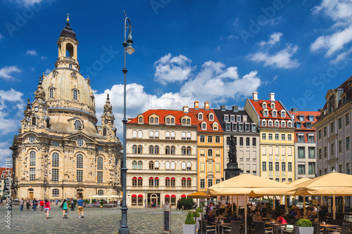 Histoirical center of the Dresden Old Town. Dresden has a long history as the capital and royal residence for the Electors and Kings of Saxony.Saxony, Germany.