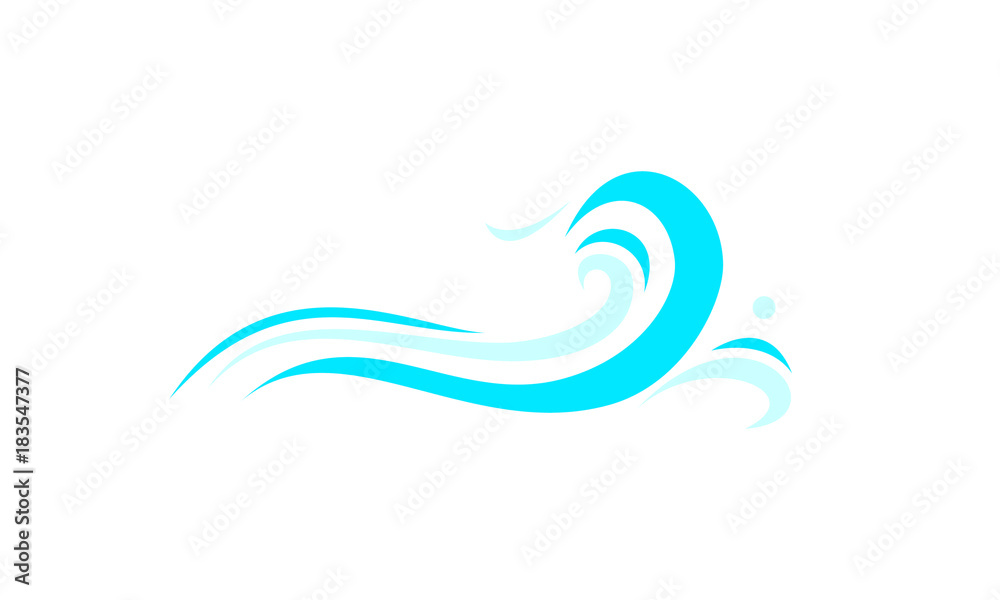 Wave illustration logo design icon vector Wave illustration logo design icon vector