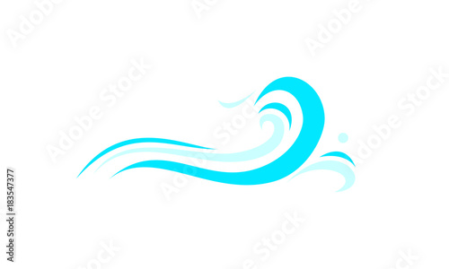 Wave illustration logo design icon vector