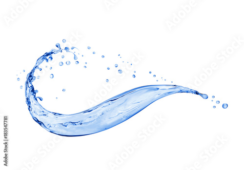 Splash of fresh water isolated on white background