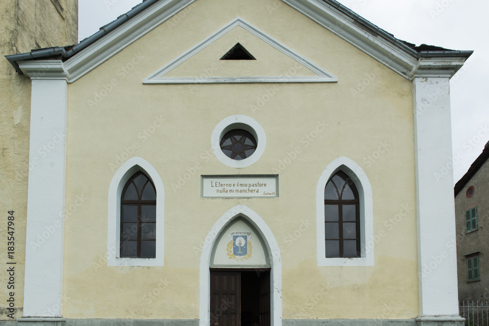 Waldensische Kirche im Angrogna Tal, Piemont