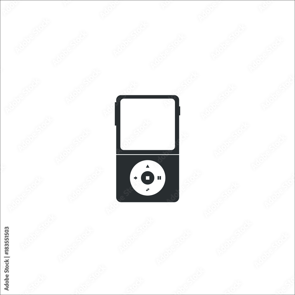 Portable media player icon. Portable media player icon.