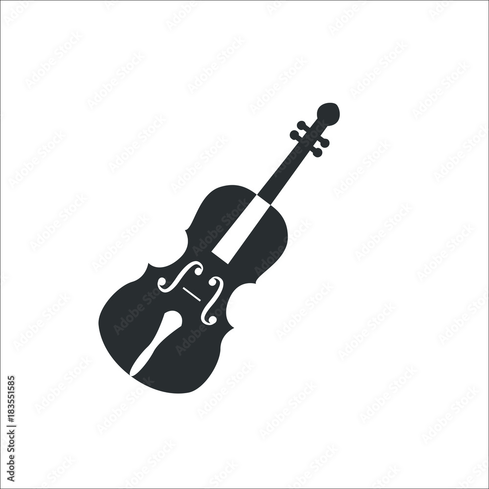 Naklejka premium Violin icon. Vector Illustration