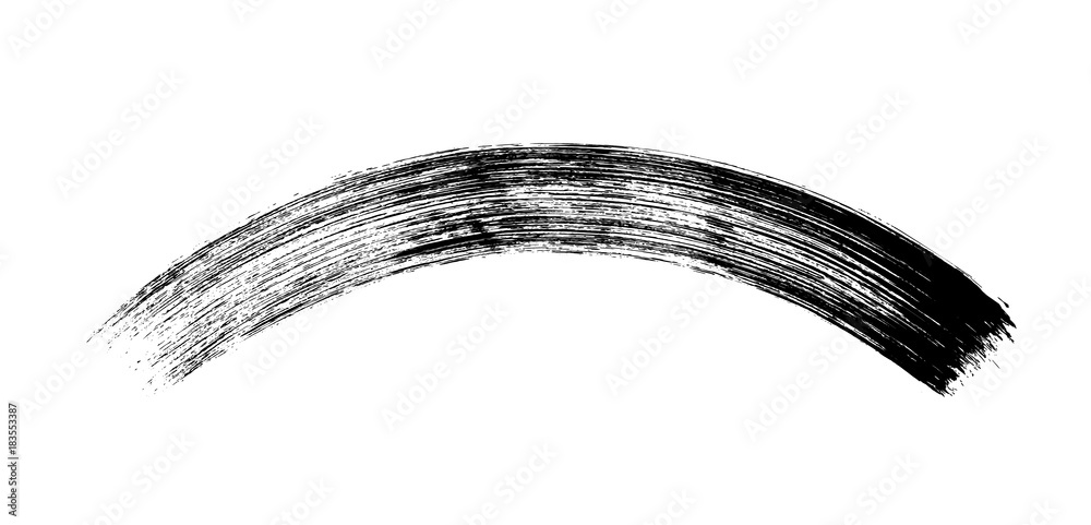 make-up cosmetic mascara brush stroke on white. Vector