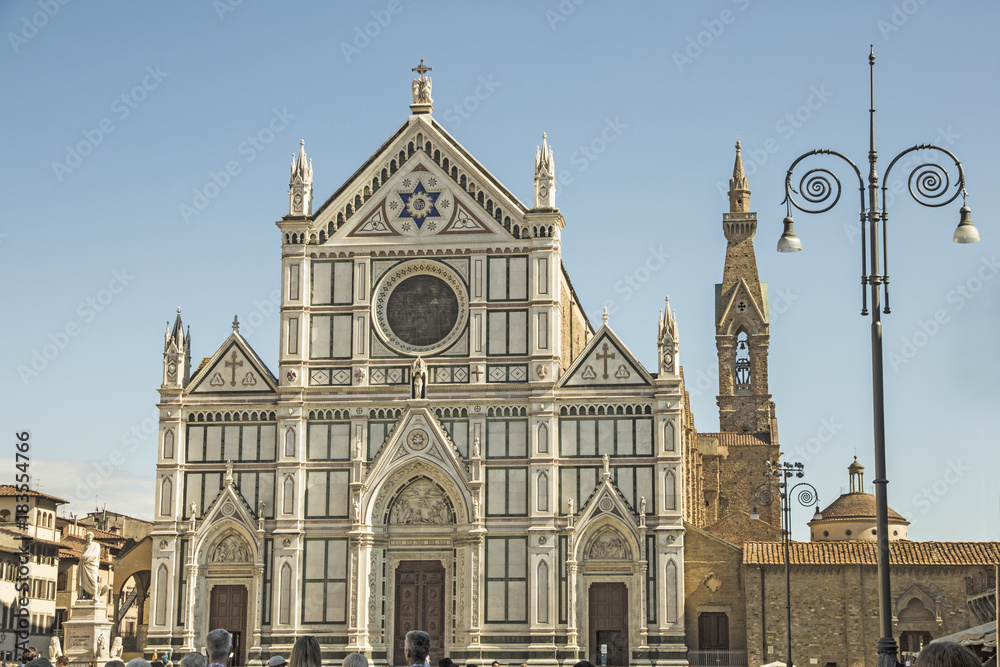 The Basilica di Santa Croce (Basilica of the Holy Cross) in Florence, Italy