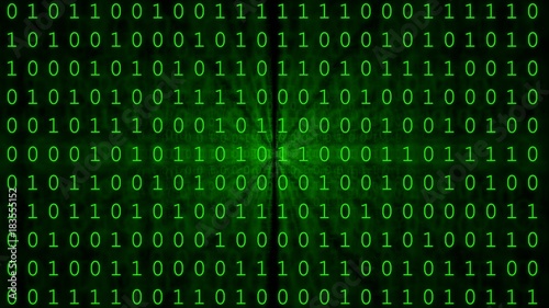 Green binary matrix array background © josephsjacobs