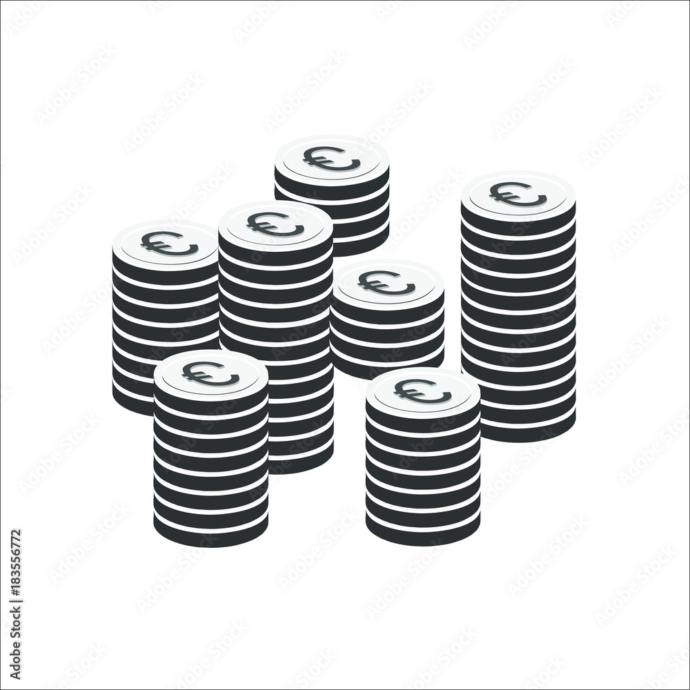 Money. Evro icon. Vector Illustration Money. Evro icon. Vector Illustration