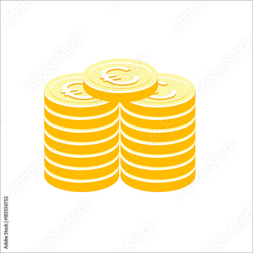 Money. Evro icon. Vector Illustration