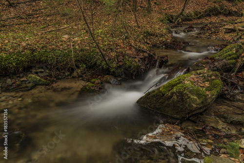 Bansky creek in autumn morning near Spania Dolina photo