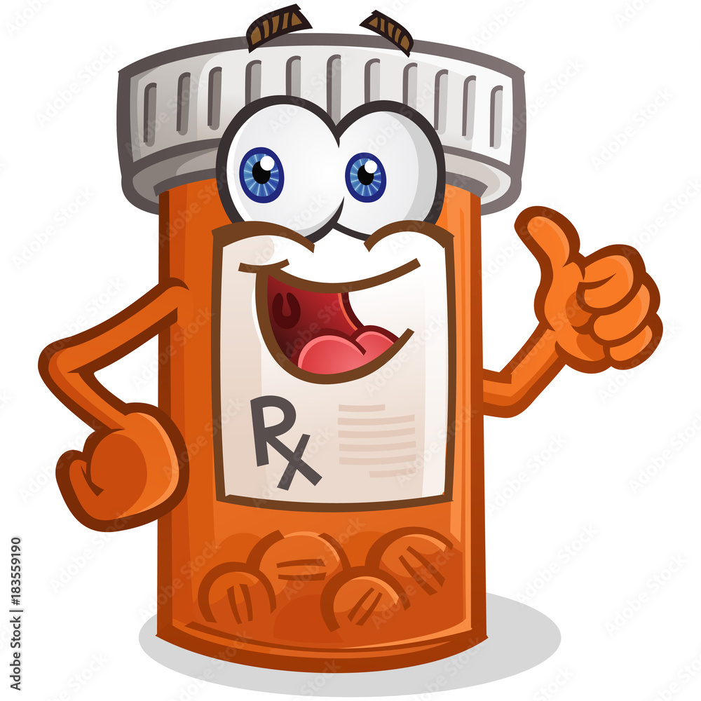 rx pills cartoon