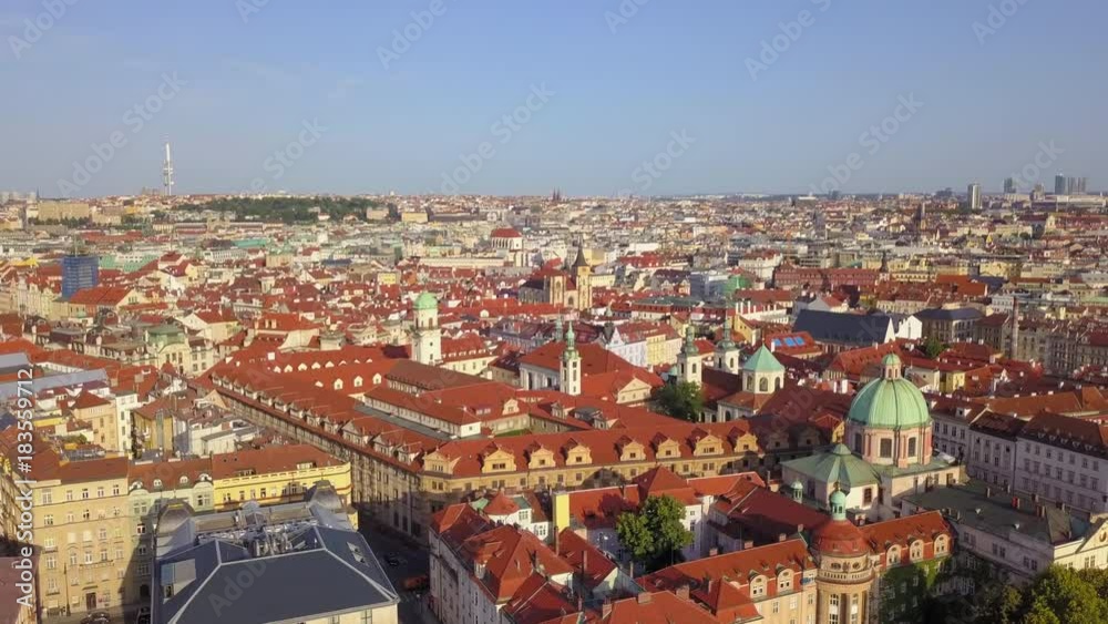 Czech Republic Prague Aerial v1 Flying low over Old Town area cityscape views 8/17 Czech Republic Prague Aerial v1 Flying low over Old Town area cityscape views 8/17