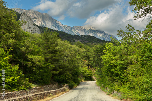 Road in the mountains of Crimean peninsula