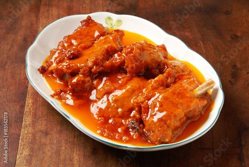 Chinese food -Pork ribs with orange sauce