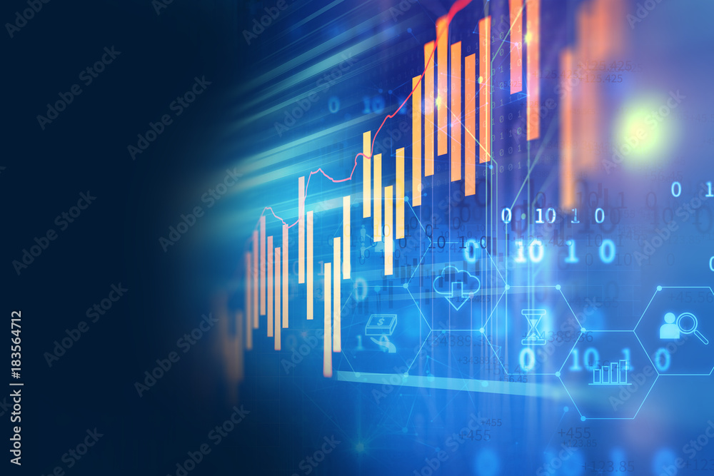 technical financial graph on technology abstract background technical financial graph on technology abstract background