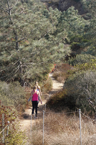 Young women hiking photo