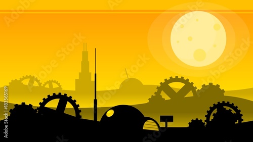 Steampunk Game Background