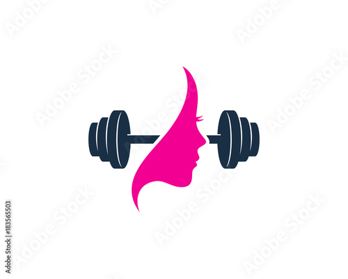 Beauty Barbell Icon Logo Design Element