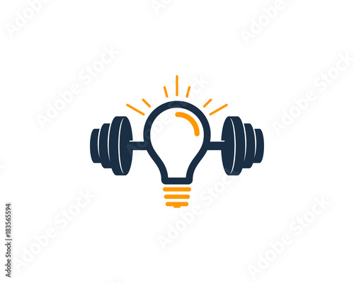 Creative Barbell Icon Logo Design Element