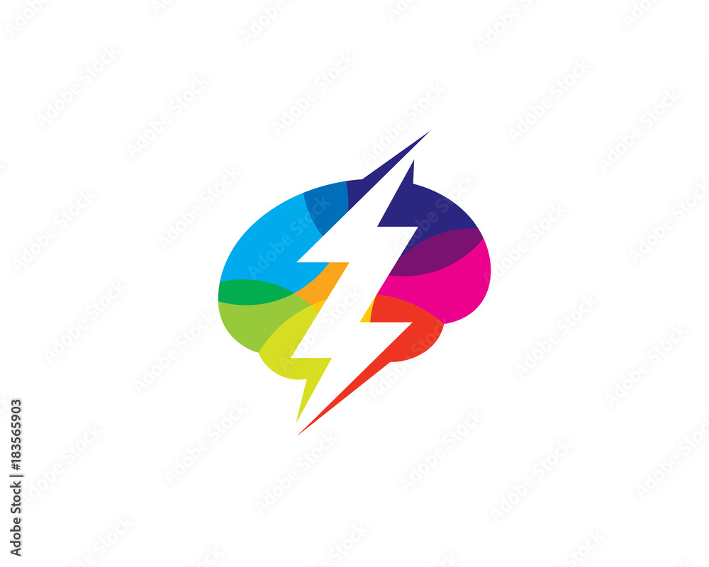 Brain Power Icon Logo Design Element Brain Power Icon Logo Design Element