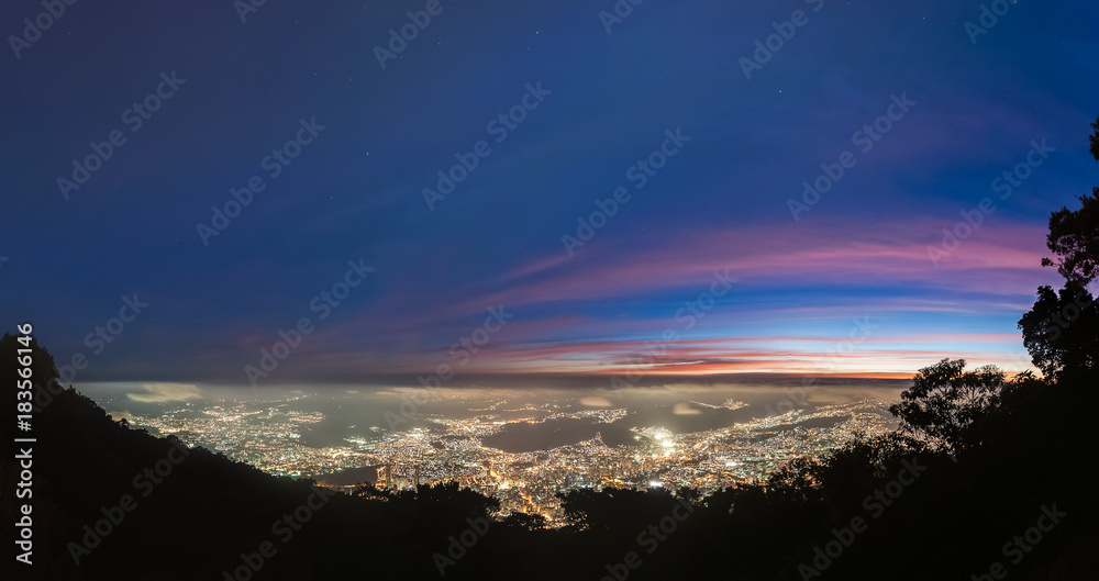 Obraz premium Sunset View from a lookout in Avila mountain