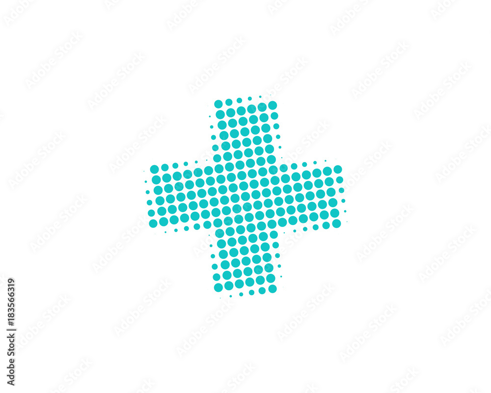 Halftone Health Icon Logo Design Element Halftone Health Icon Logo Design Element