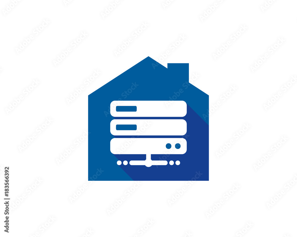 Server House Icon Logo Design Element Server House Icon Logo Design Element