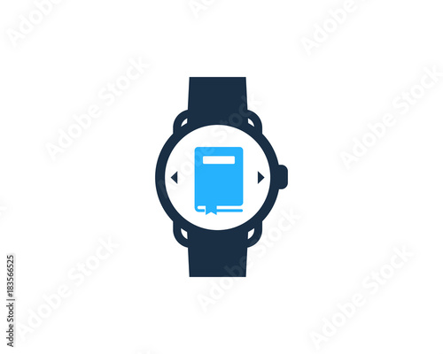 Smartwatch Book Icon Logo Design Element photo