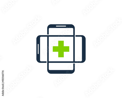 Health Smartphone Icon Logo Design Element