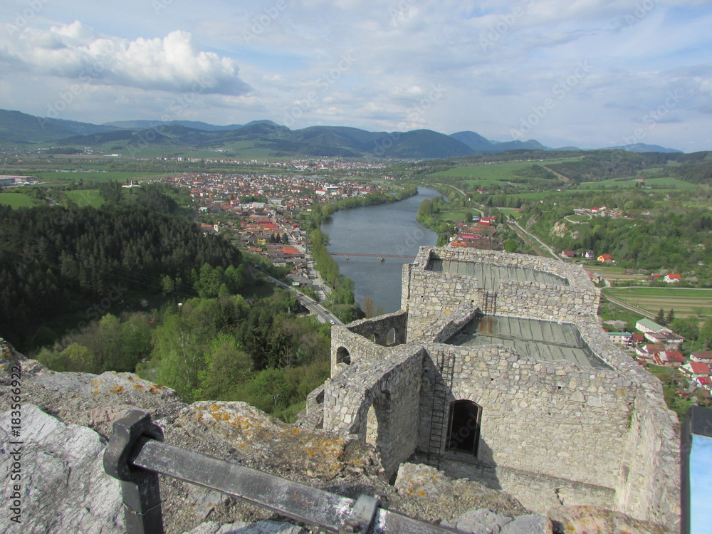 View from Strechno castle, Slovakia