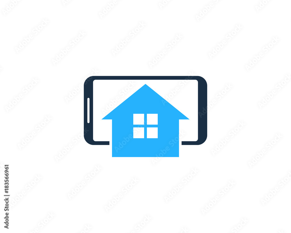 Smartphone Home Icon Logo Design Element Smartphone Home Icon Logo Design Element