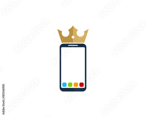 Smartphone King Icon Logo Design Element