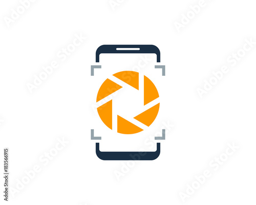 Smartphone Camera Icon Logo Design Element