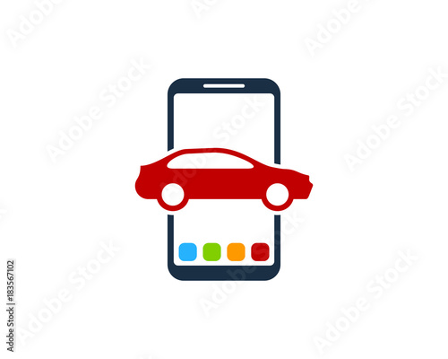 Smartphone Automotive Icon Logo Design Element