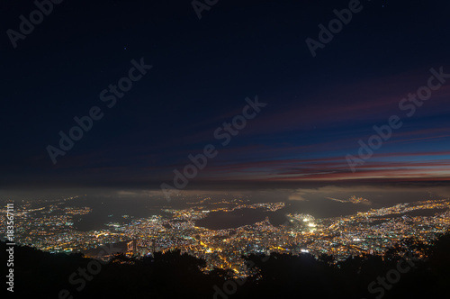 sunset, from a lookout in Avila mountain, in Venezuela