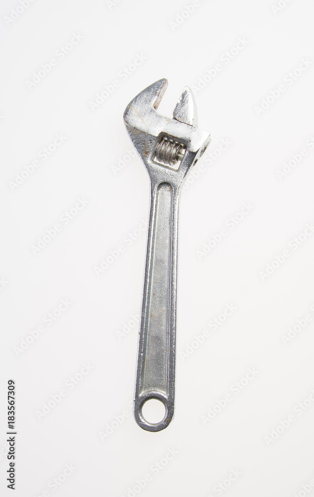 Spanner or Adjustable wrench on a background. Spanner or Adjustable wrench on a background.