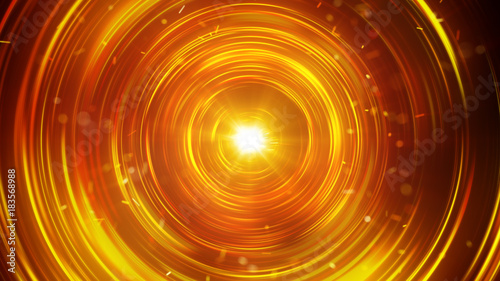 Orange glowing circles abstract futuristic background