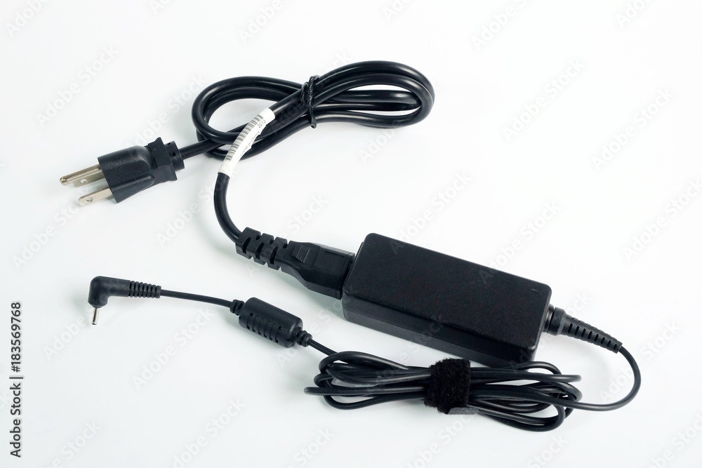 adapter laptop charger on White background adapter laptop charger on White background