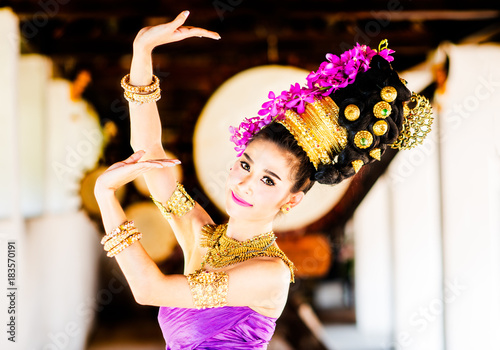 Thai Model in Traditional Costume