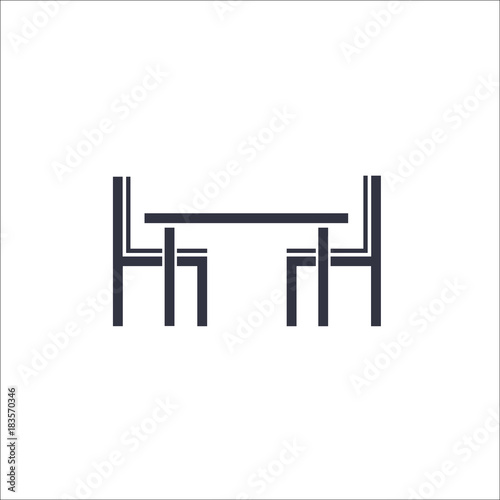 Table icon. Vector Illustration