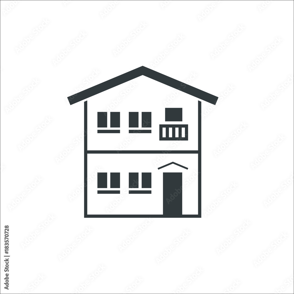 Building icon. Vector Illustration