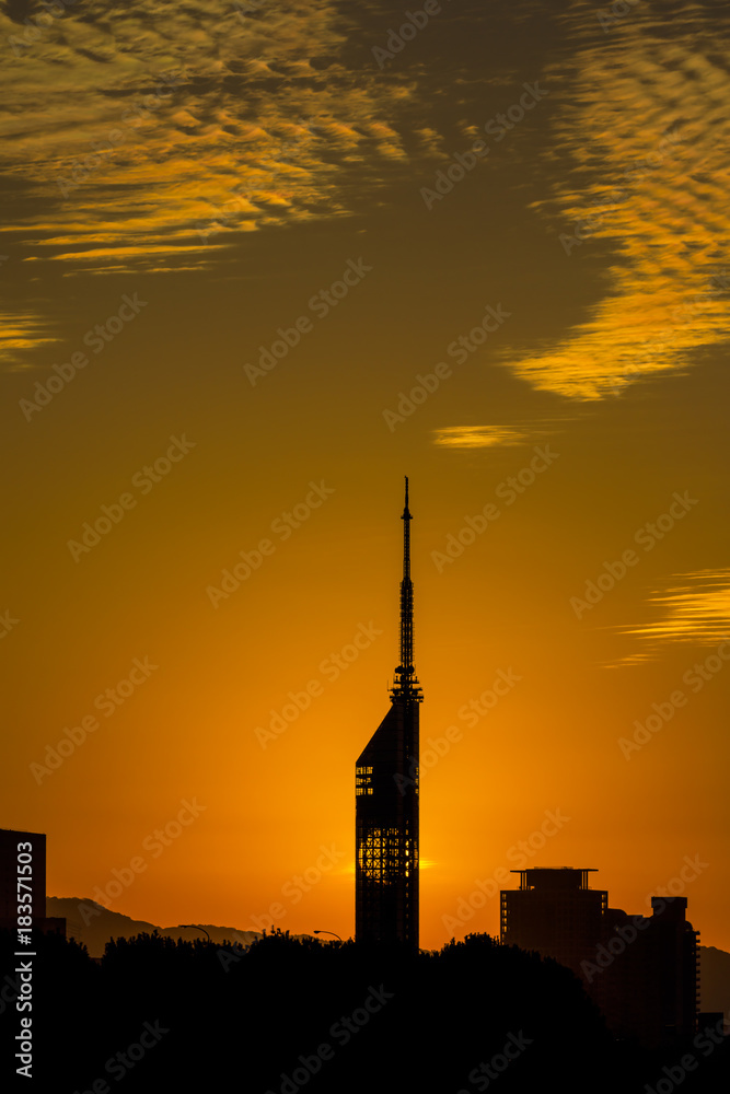福岡タワーの夕日