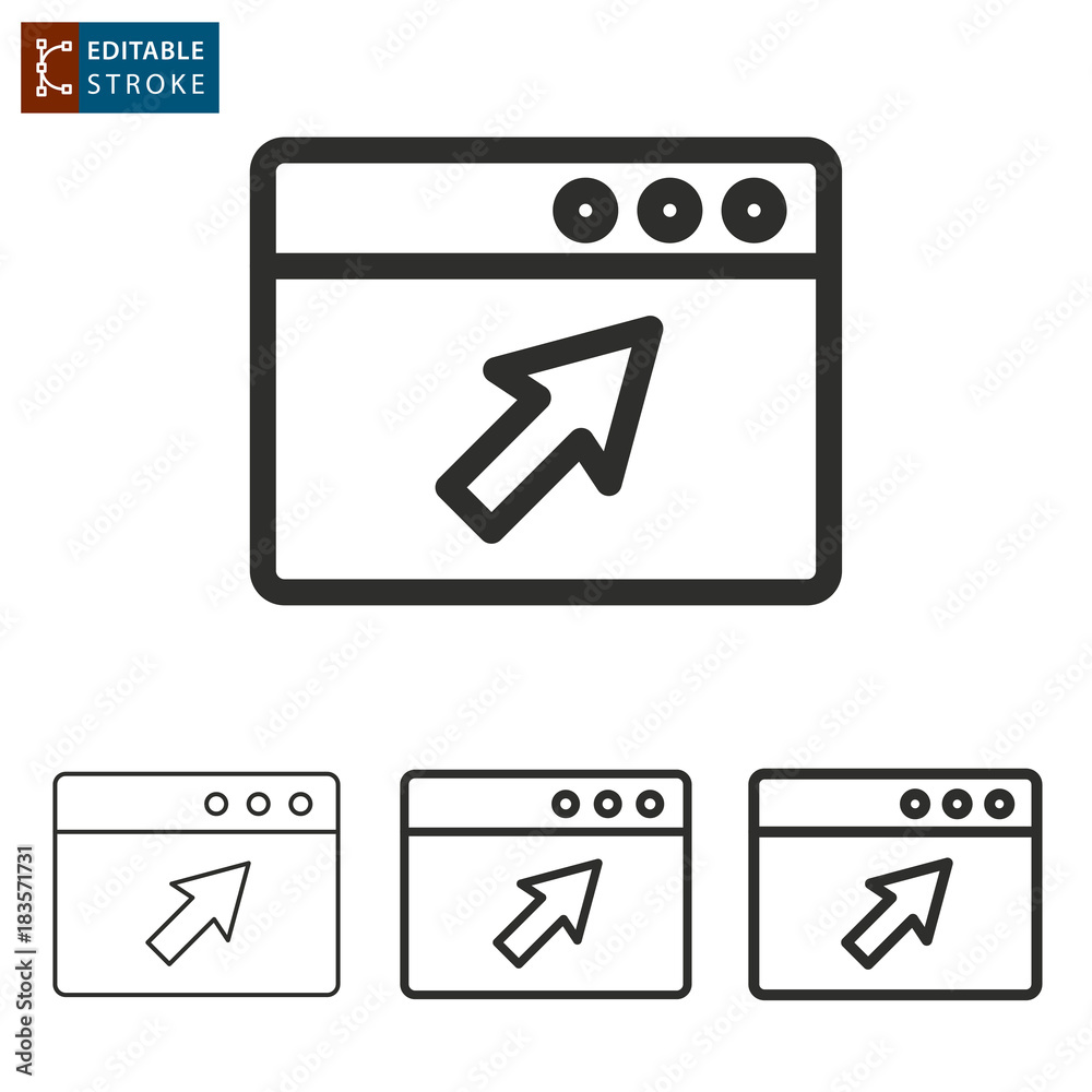 Browser line vector icon. Editable stroke. Browser line vector icon. Editable stroke.