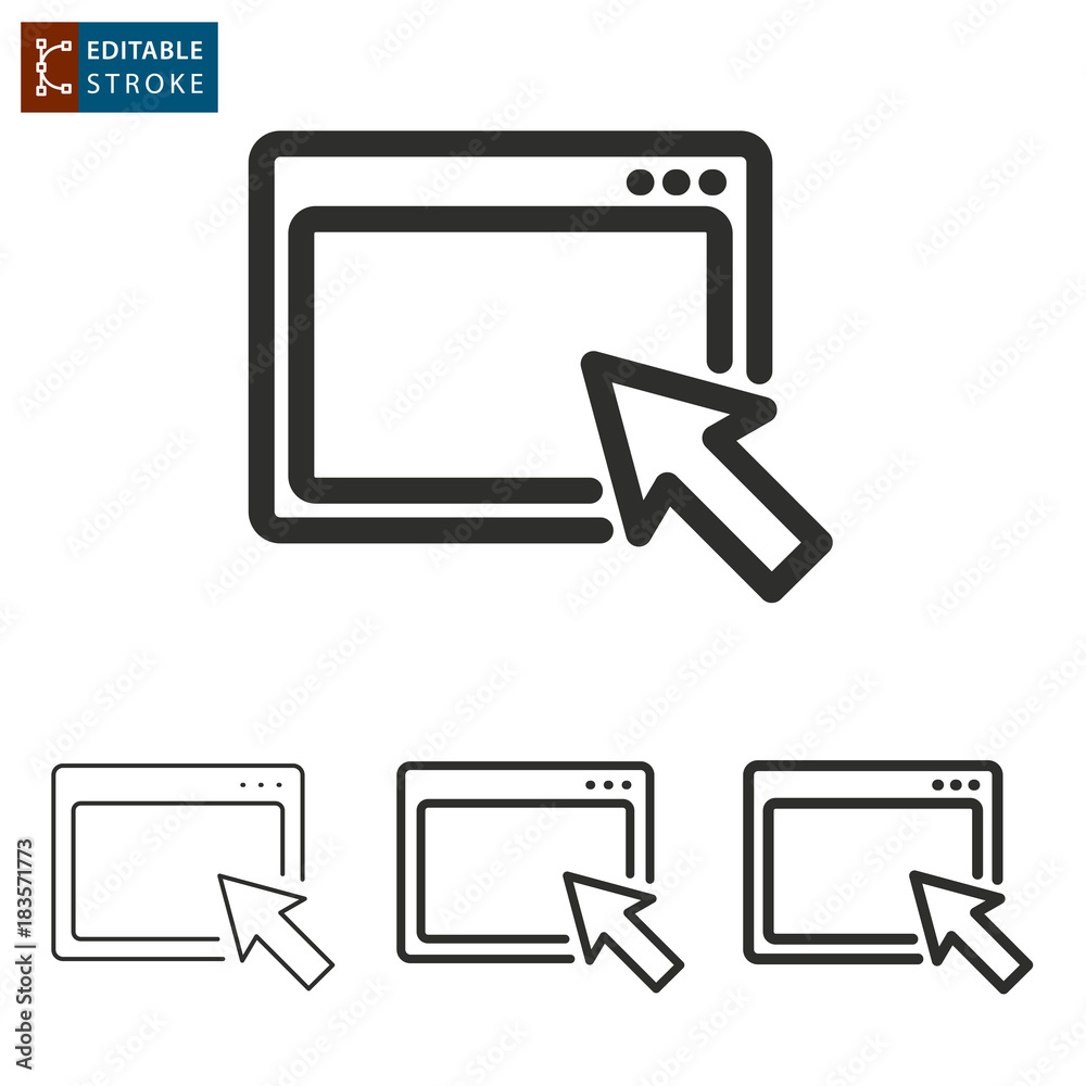 Browser line vector icon. Editable stroke. Browser line vector icon. Editable stroke.