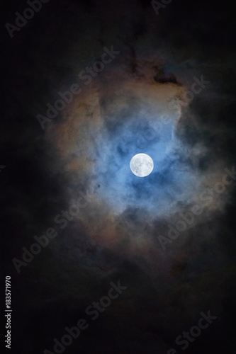 Night Photo of the full moon