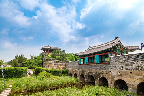 Suwon, South Korea - Hwaseong Fortress, Korea’s World Heritage. photo