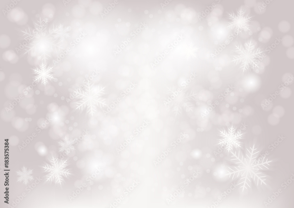 Shimmering Christmas Background with lights and snowflakes falling. Vector Shimmering Christmas Background with lights and snowflakes falling. Vector