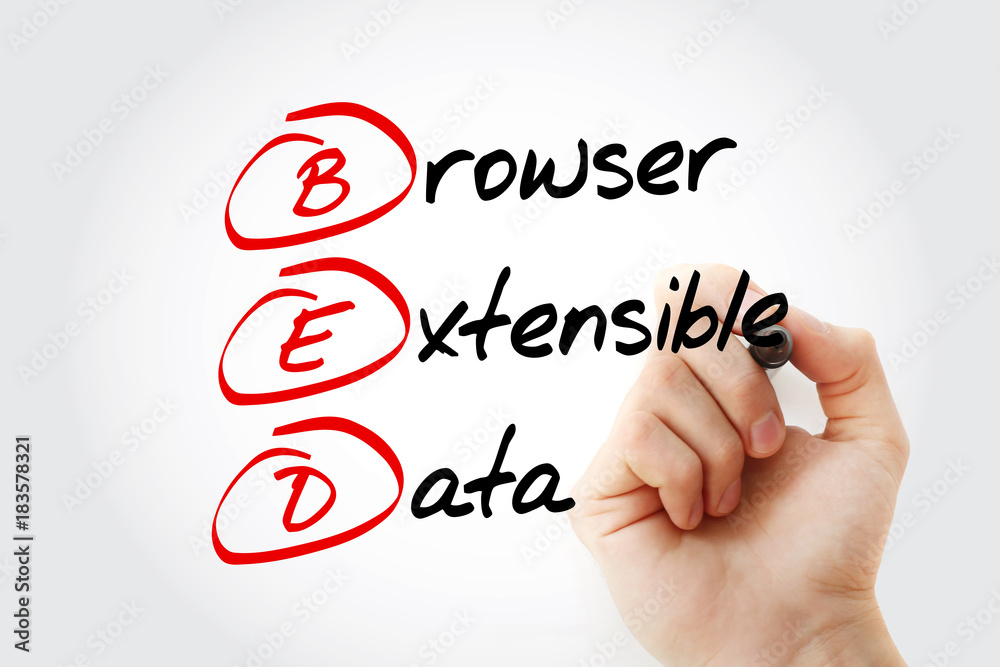 BED - Browser Extensible Data, acronym concept BED - Browser Extensible Data, acronym concept