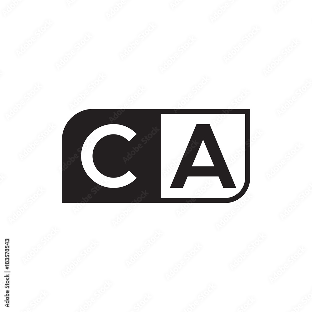 initial letter logo simple AA to ZA