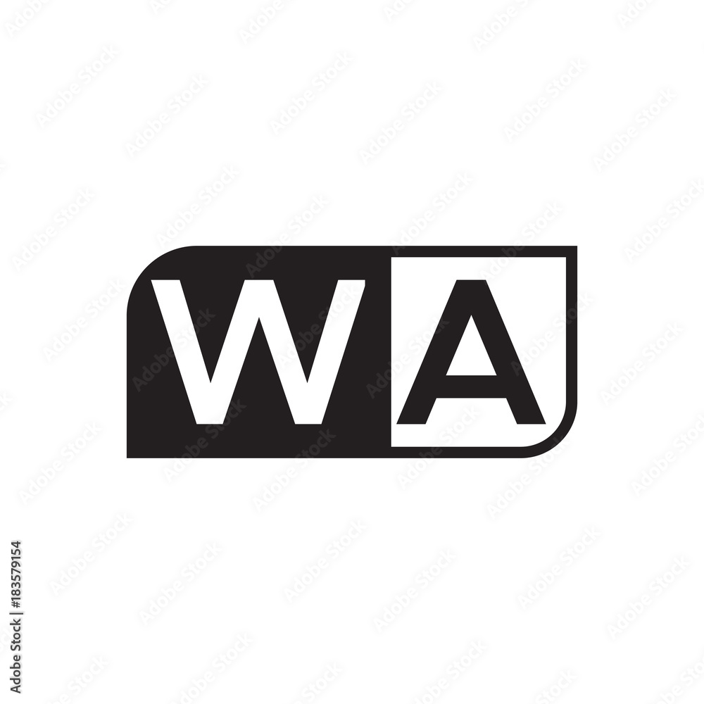 initial letter logo simple AA to ZA