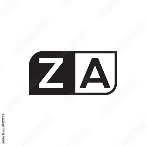 initial letter logo simple AA to ZA